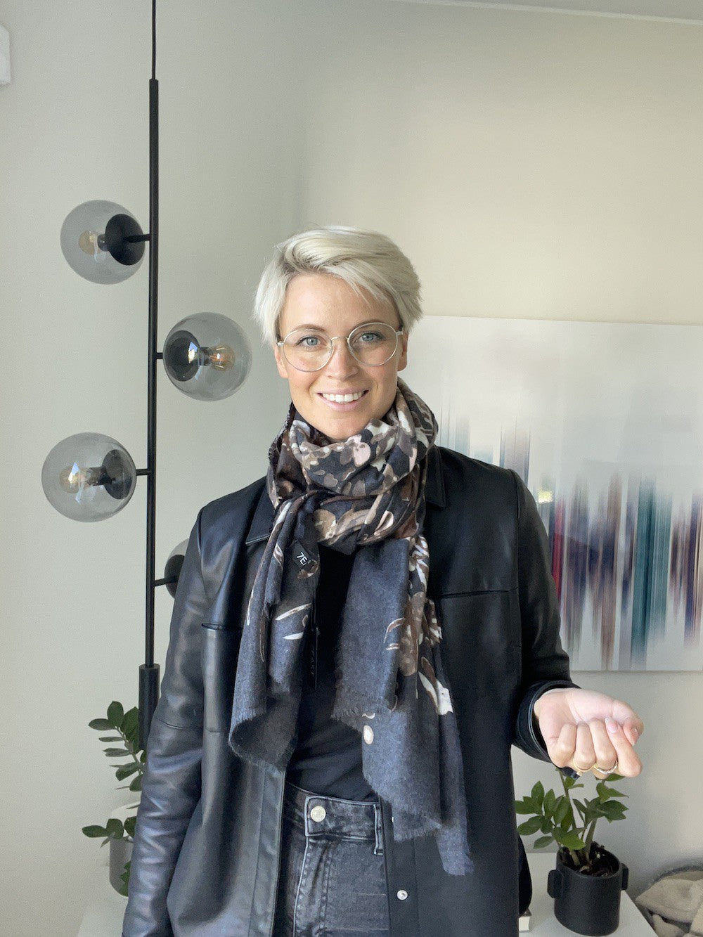 Stavelot Sjal Svart Svart