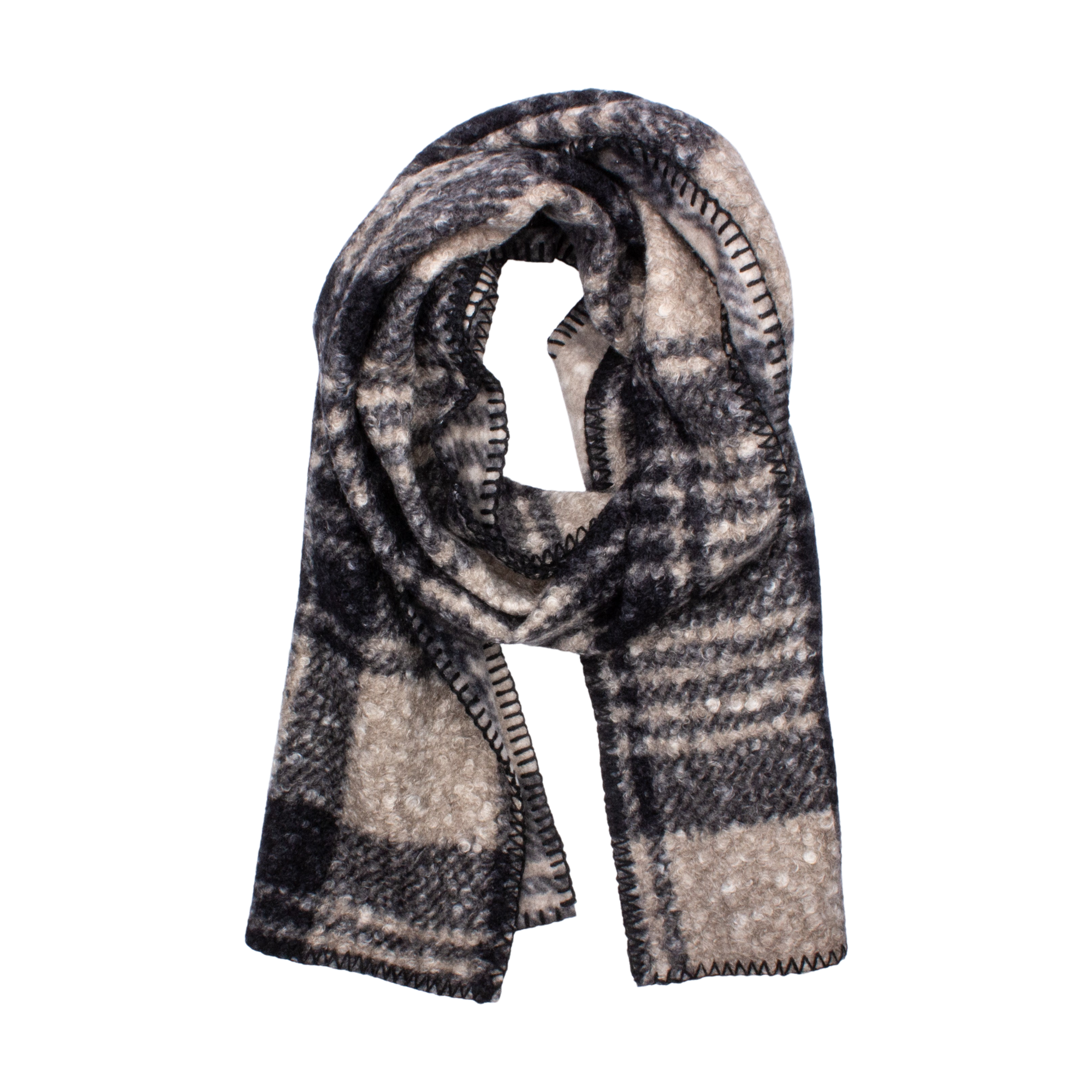 Teddy Halsduk Checked Grå