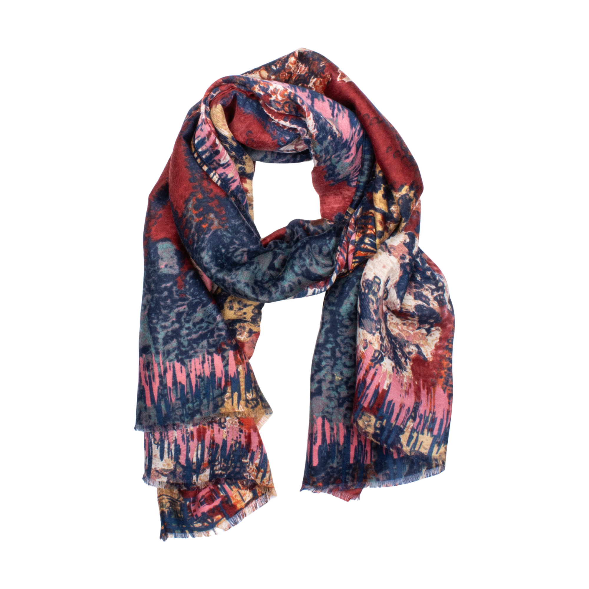 Tavira Sjal Burgundy