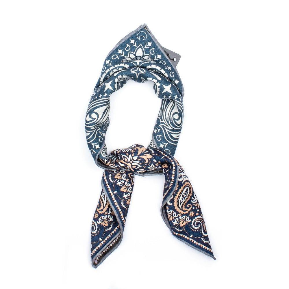 Bordeaux Silk and Wool Shawl Blue