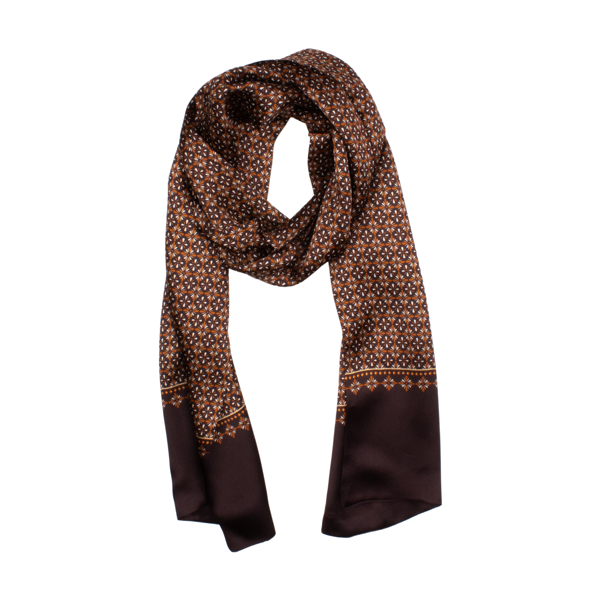 Harlow Sidensjal Brun