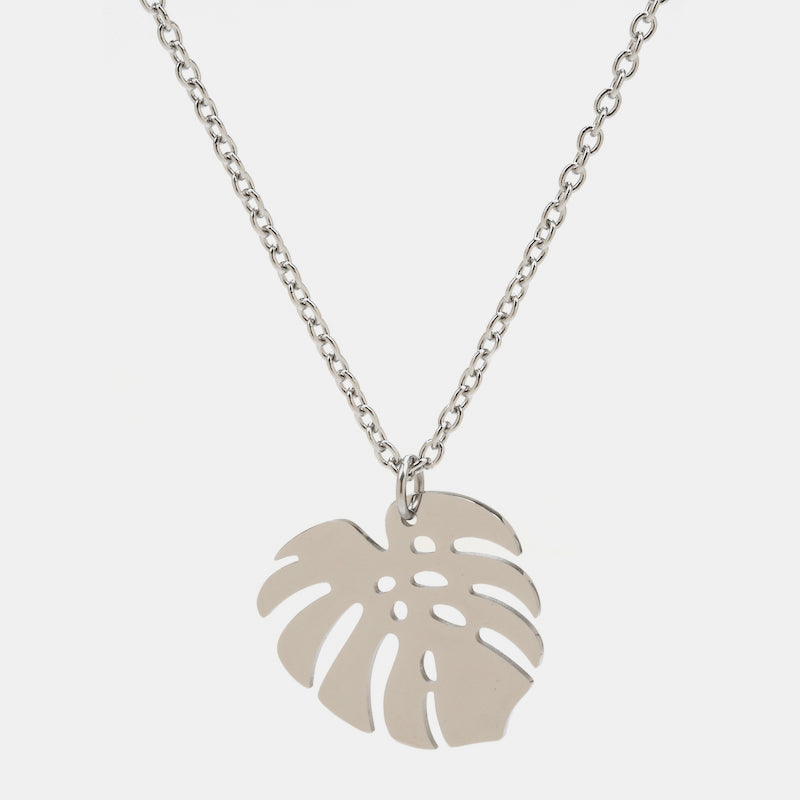 Monstera Halsband 45cm Silver Silver