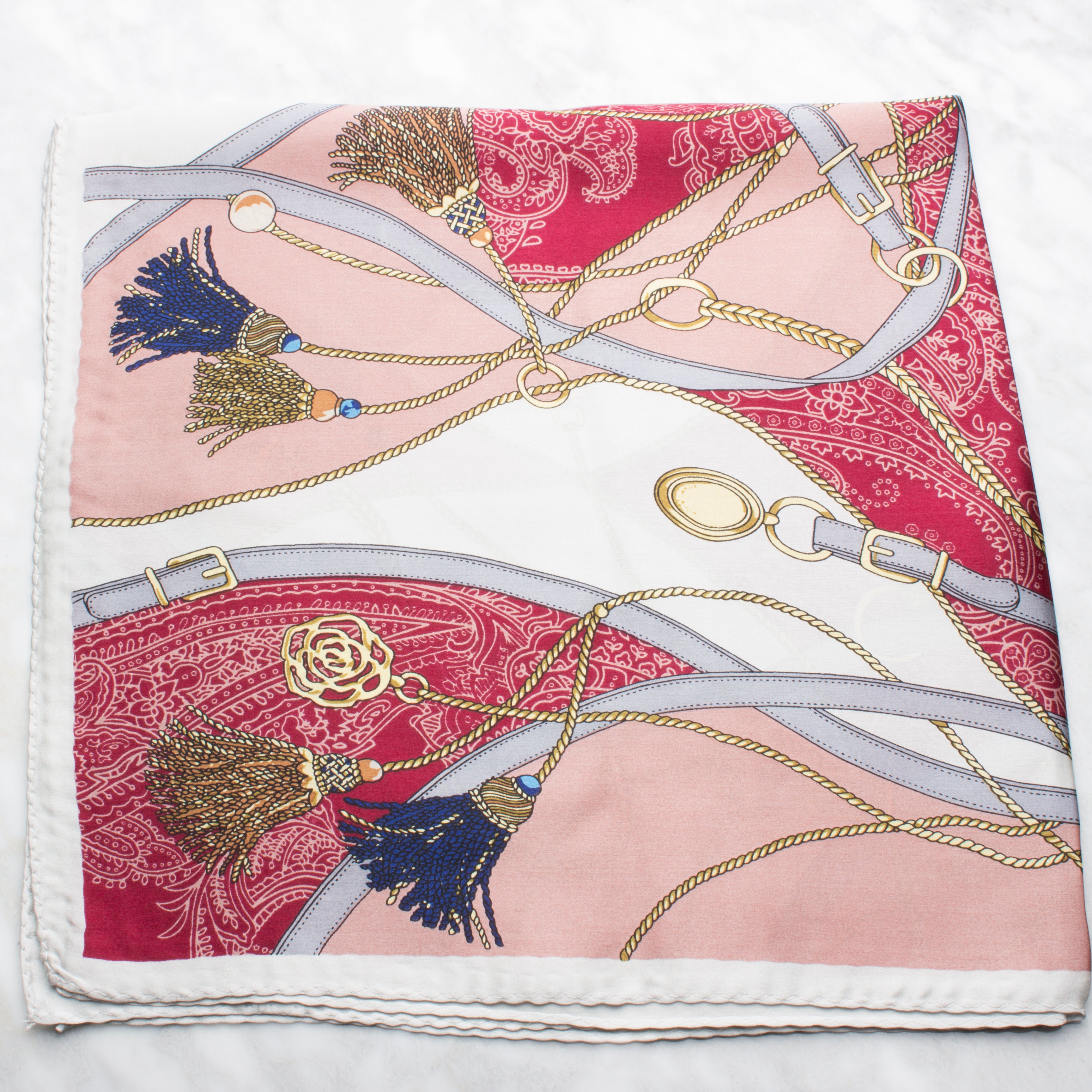 Buarcos Sidensjal 50x50cm Vinröd