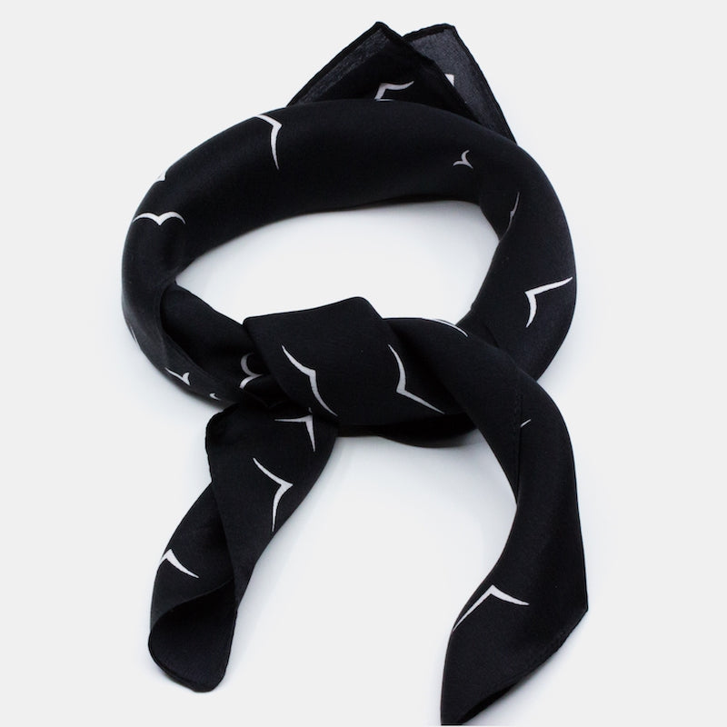 Prague Sidensjal Svart Svart