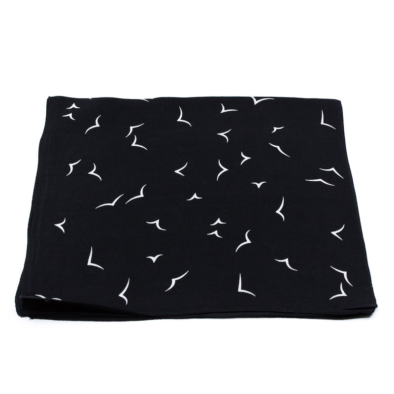 Prague Sidensjal Svart Svart