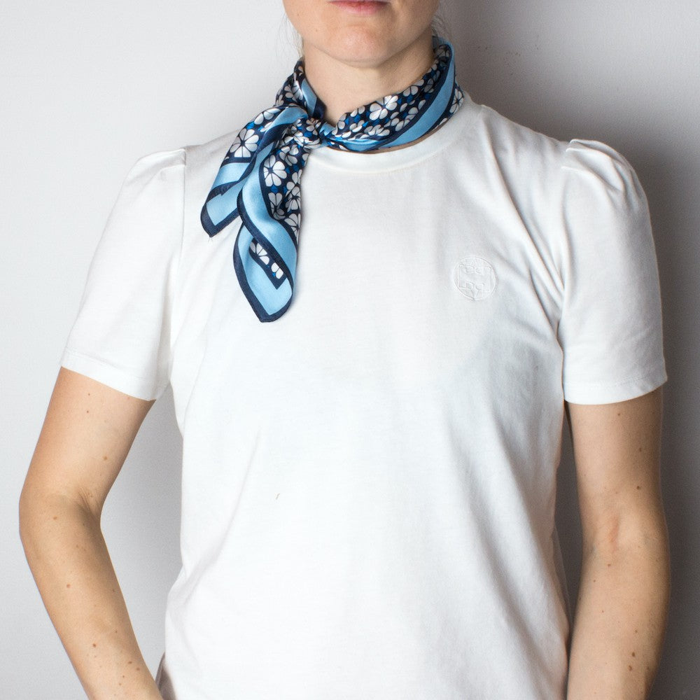 Birmingham Sidensjal Blå Blå