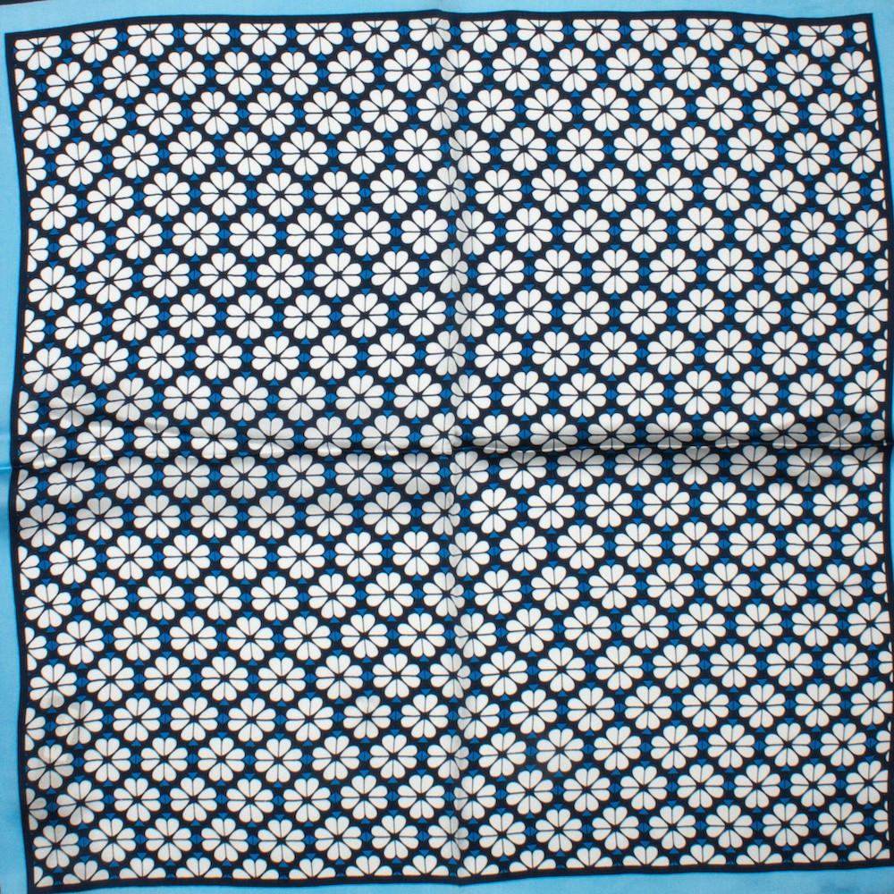 Birmingham Sidensjal Blå Blå