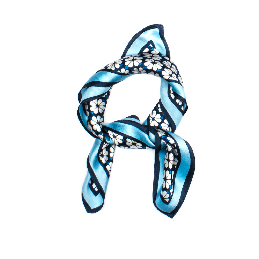 Birmingham Sidensjal Blå Blå