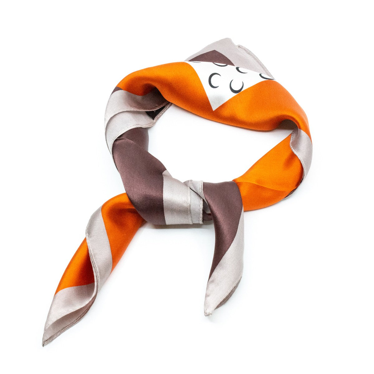 Sutri Sidensjal Orange Blå