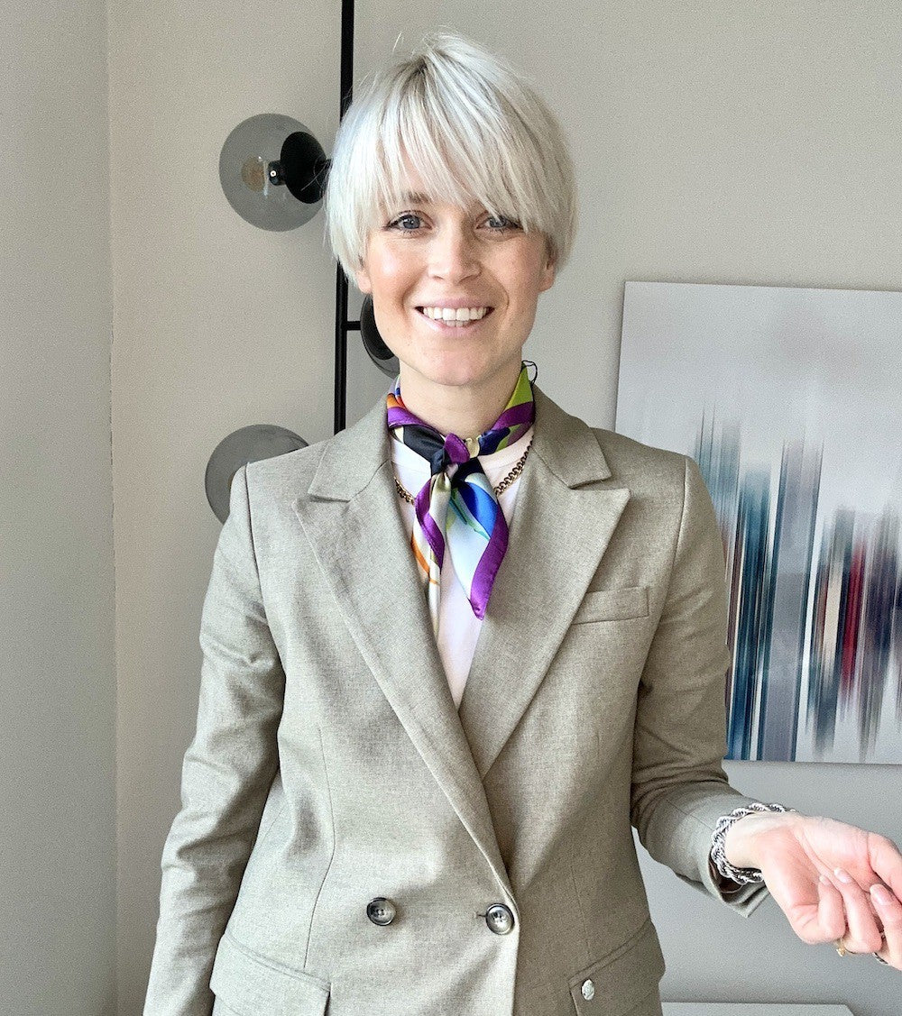 Ede Sidensjal 50x50cm Lila Lila