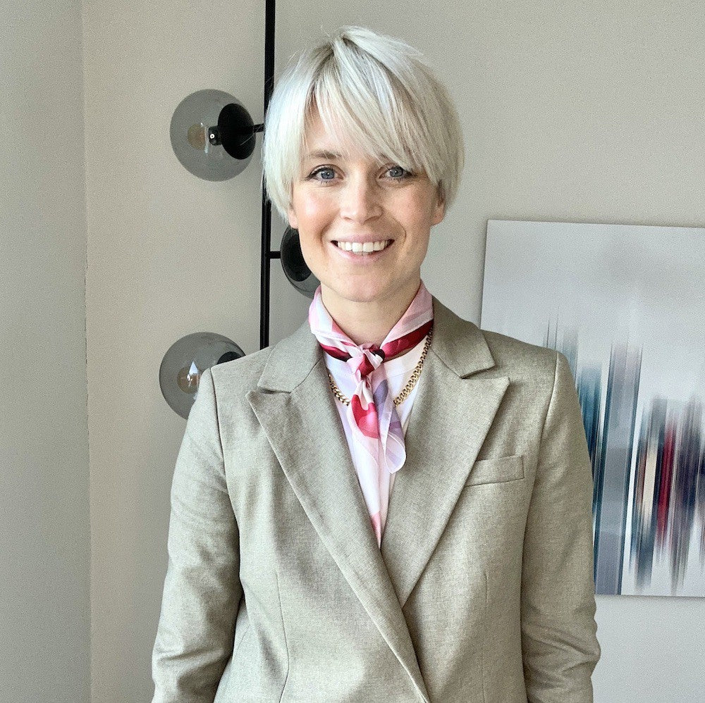 Doorn Sidensjal 50x50cm Rosa Rosa