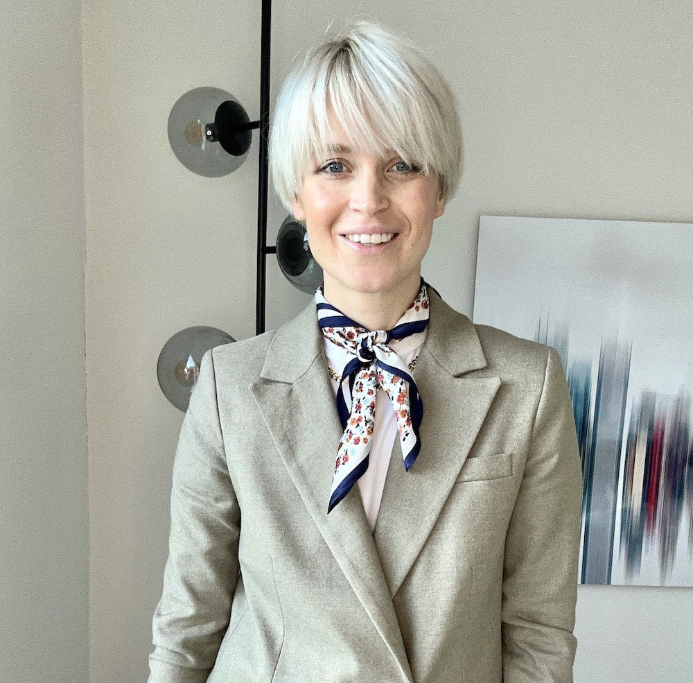 Mill Sidensjal 50x50cm Brun Brun