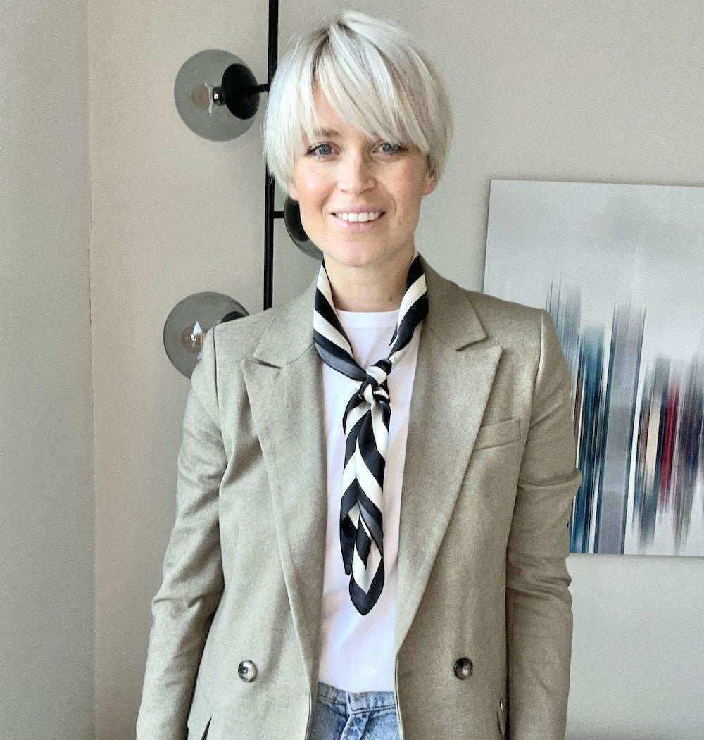 Well Sidensjal 70x70cm Svart Svart