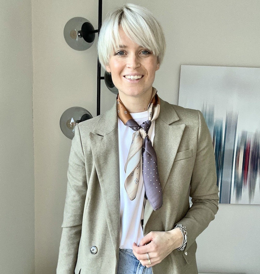 Horst Sidensjal 70x70cm Brun Brun