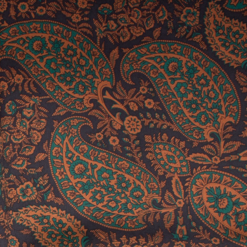 Asten Sidensjal 70x70cm Marinblå Blå