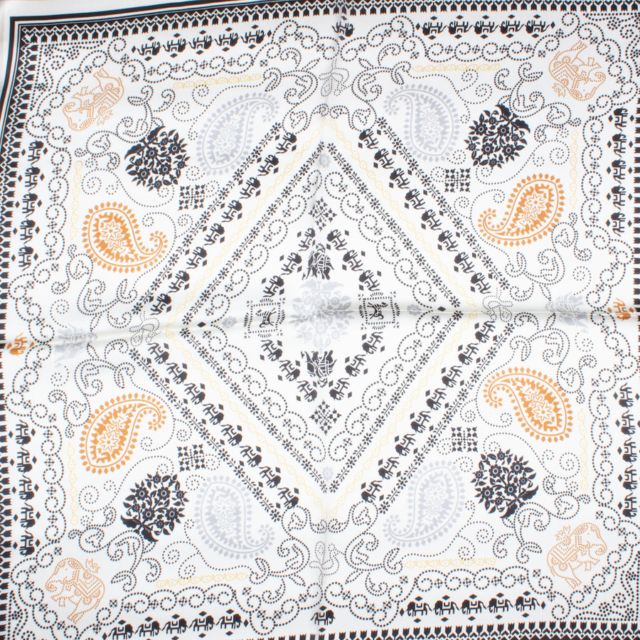 Naples Silk Shawl Creme