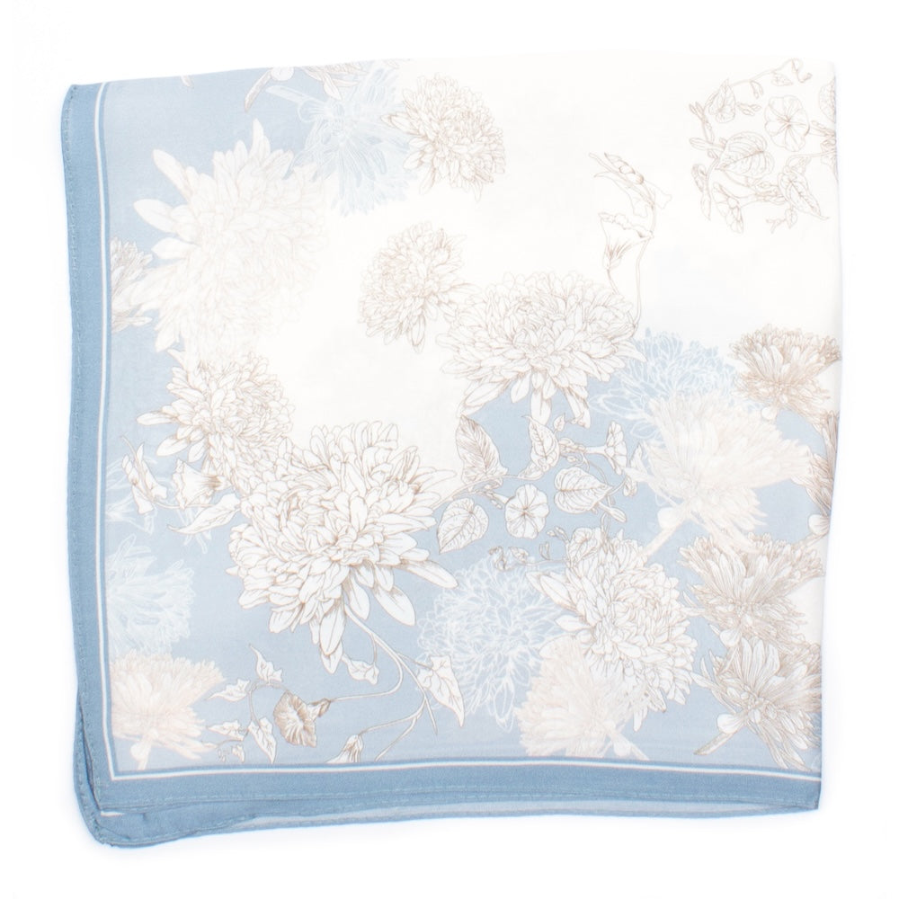 Honfleur Silk Scarf Blue
