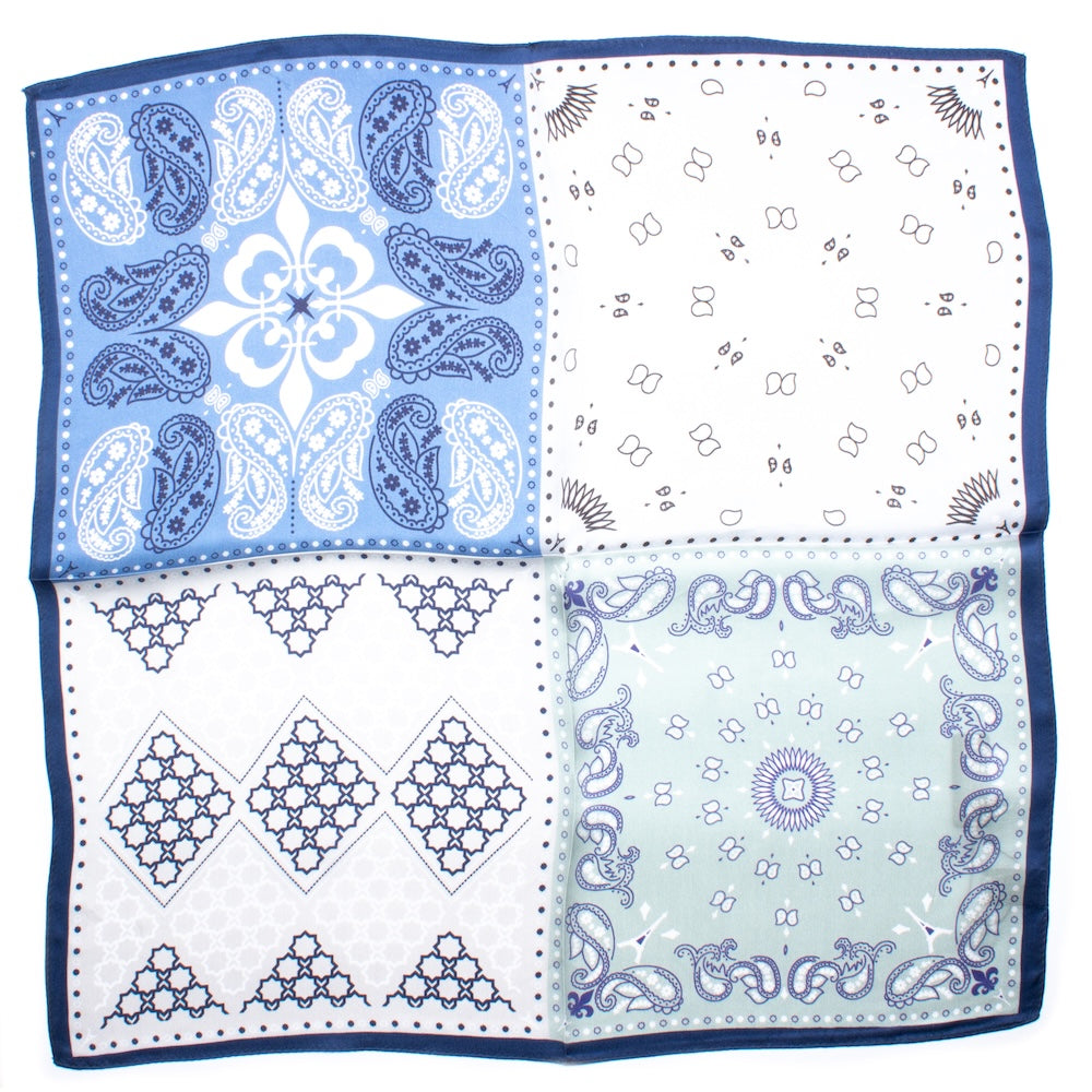 Deauville Silk Scarf Blue