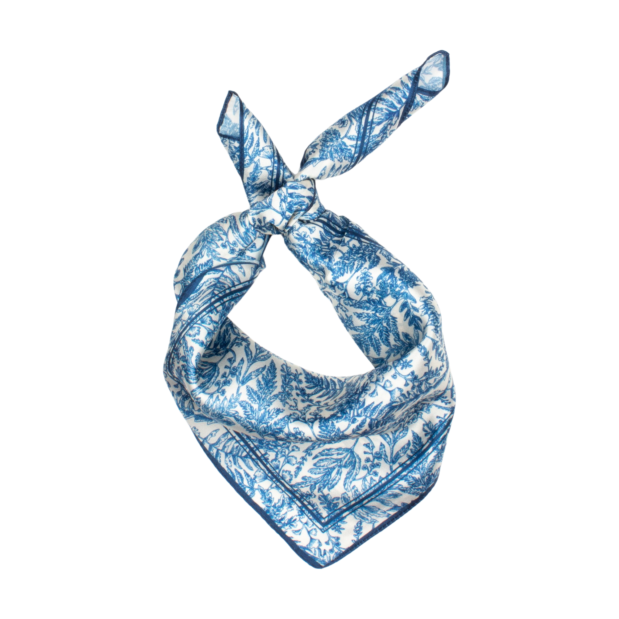 Kettering Sidensjal 50x50cm Blå