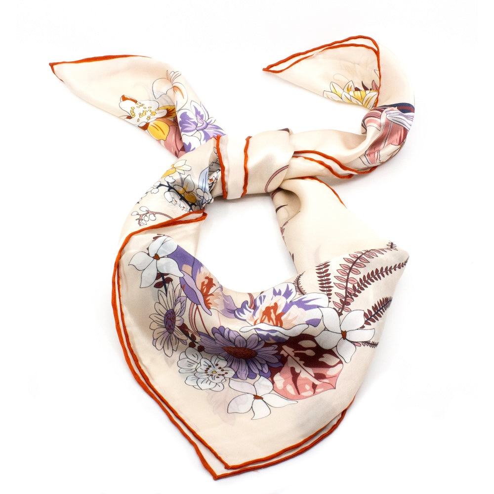 Villette Sidensjal 90x90cm Rosa