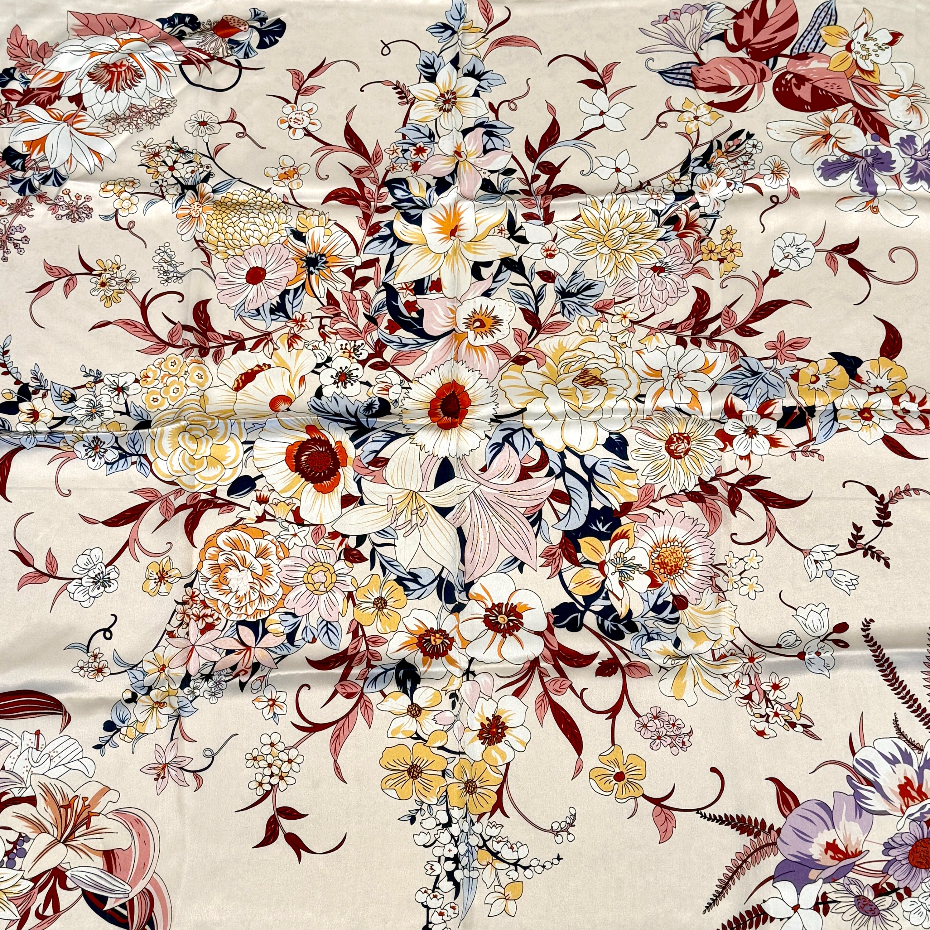 Villette Sidensjal 90x90cm Rosa