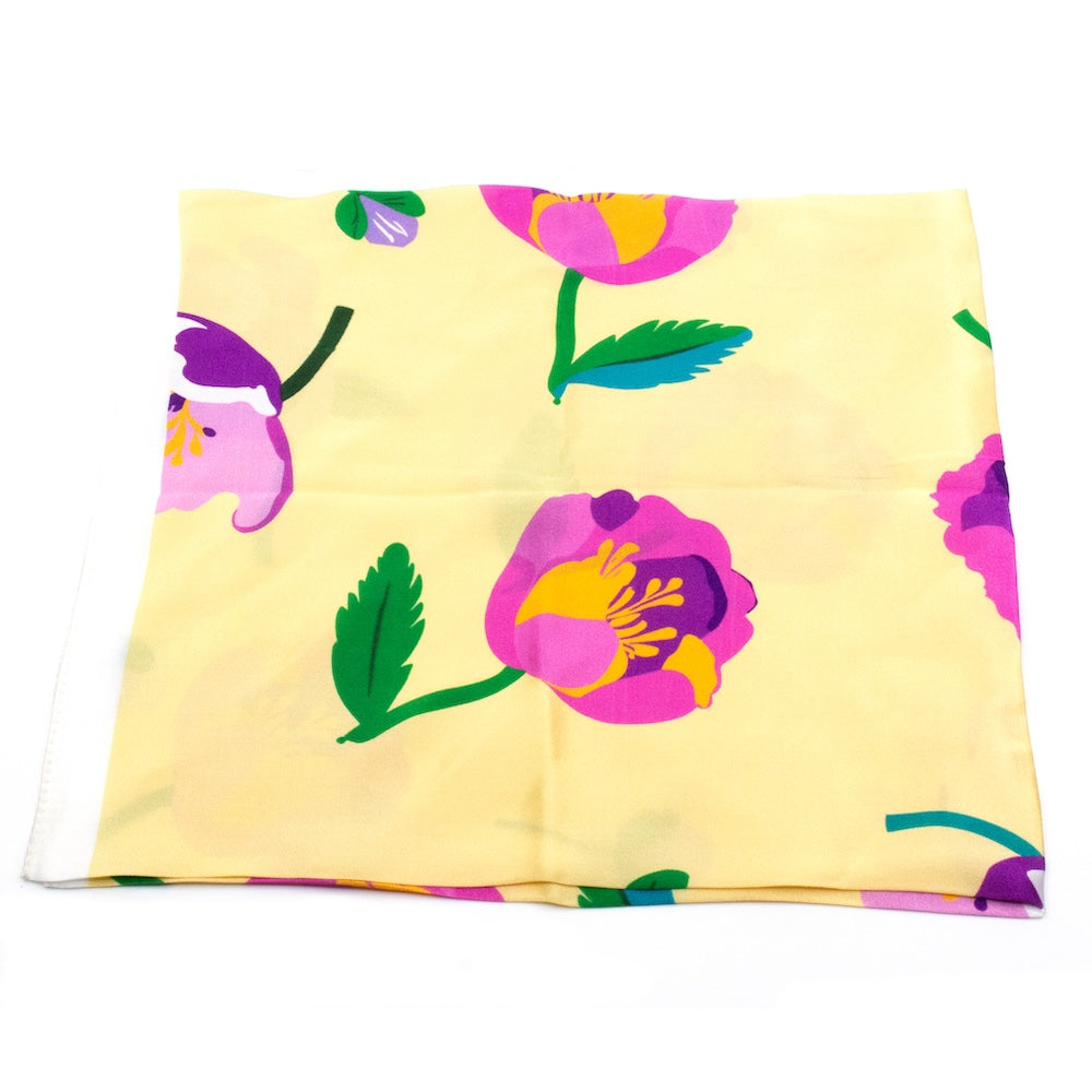 Charonne Sidensjal 50x50cm Gul