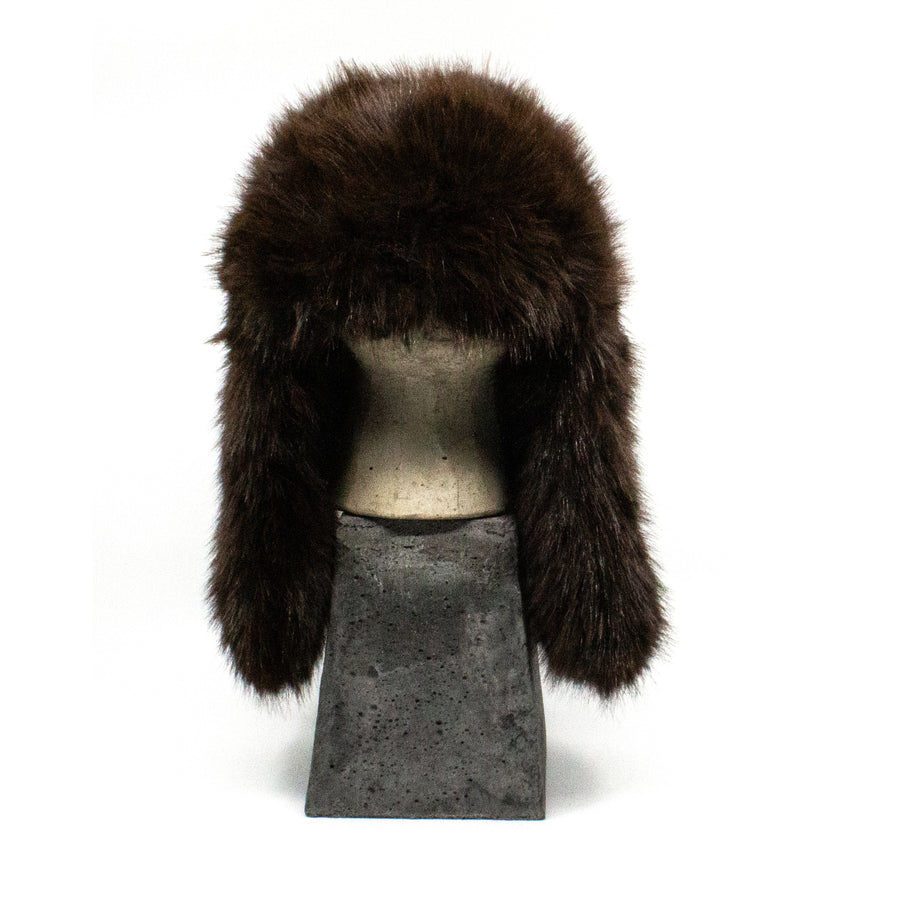 Faux Fur Mössa Brun