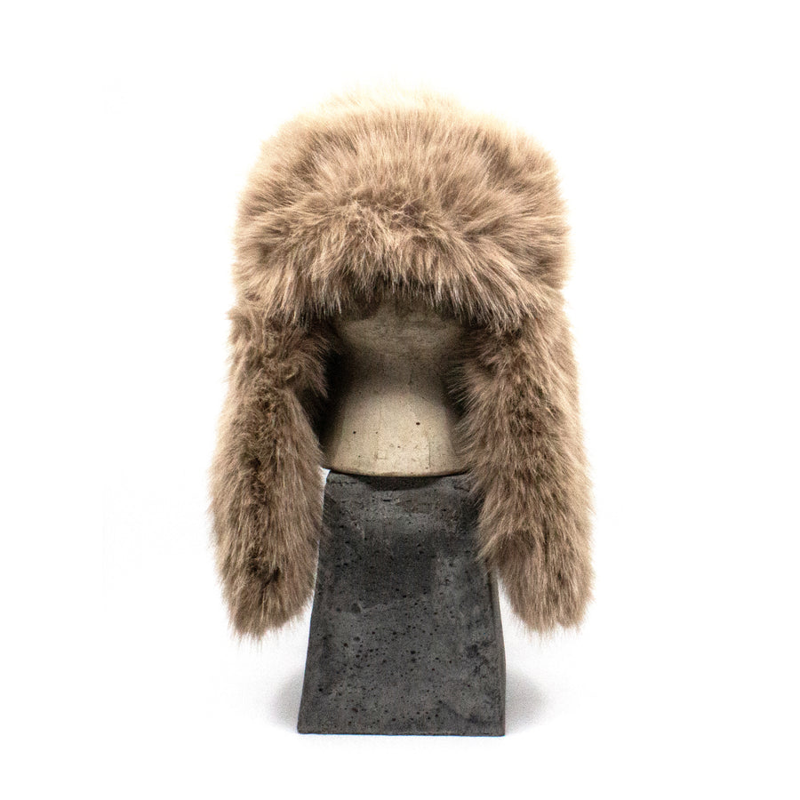 Faux Fur Mössa Mud