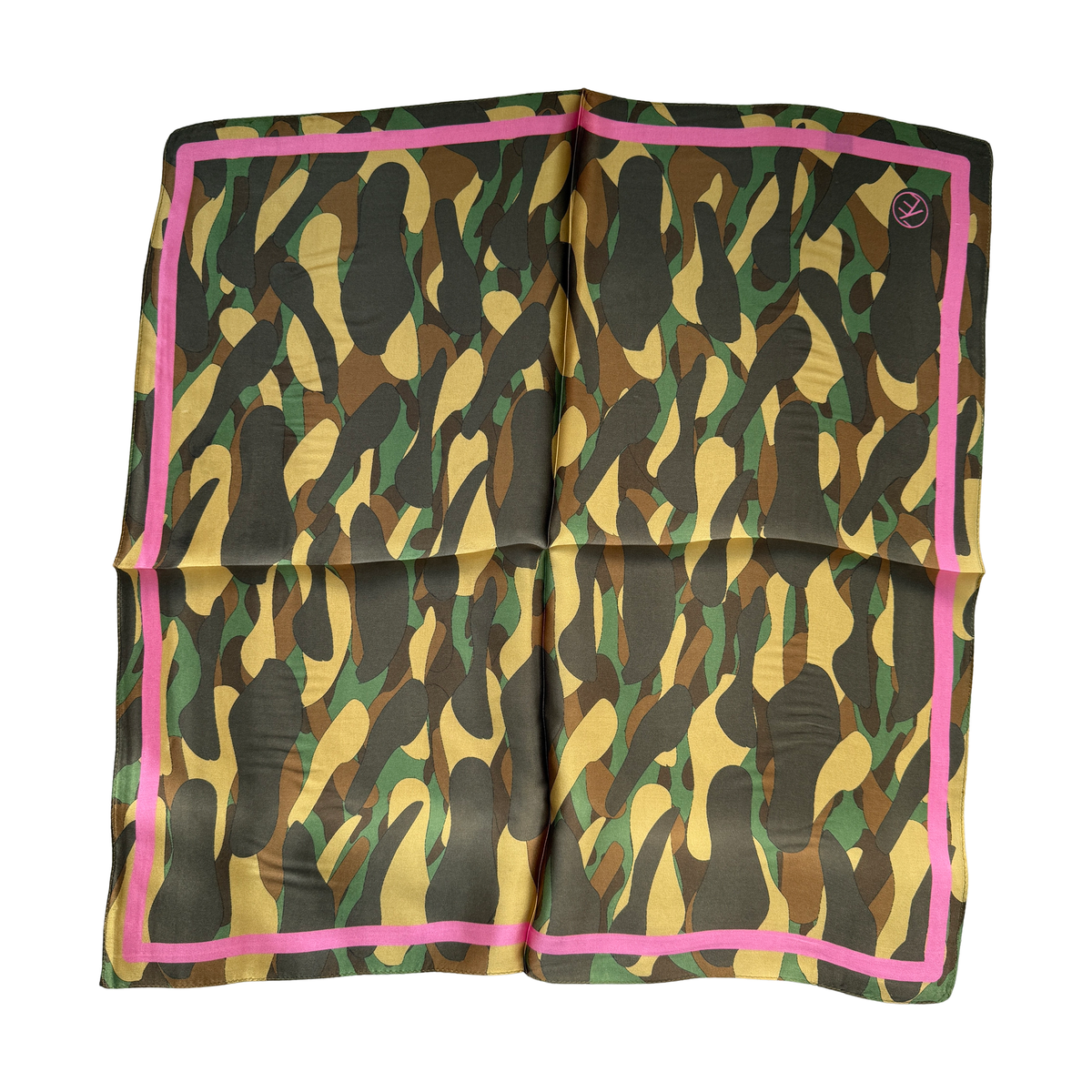 Camo Sidensjal Grön