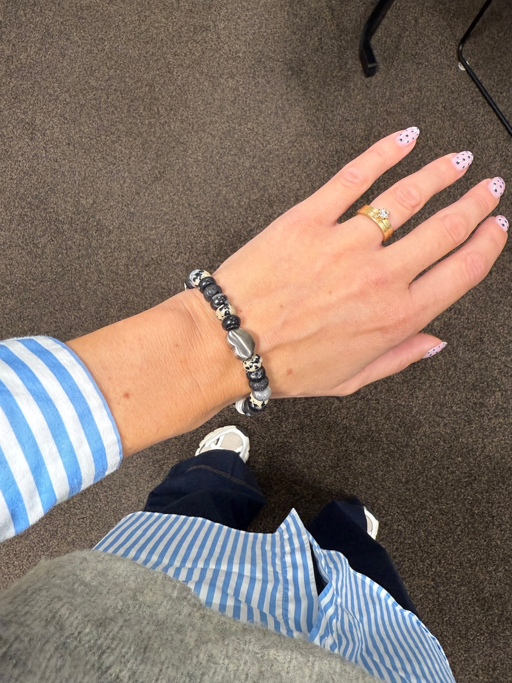 Love Chunky Gem Armband Silver