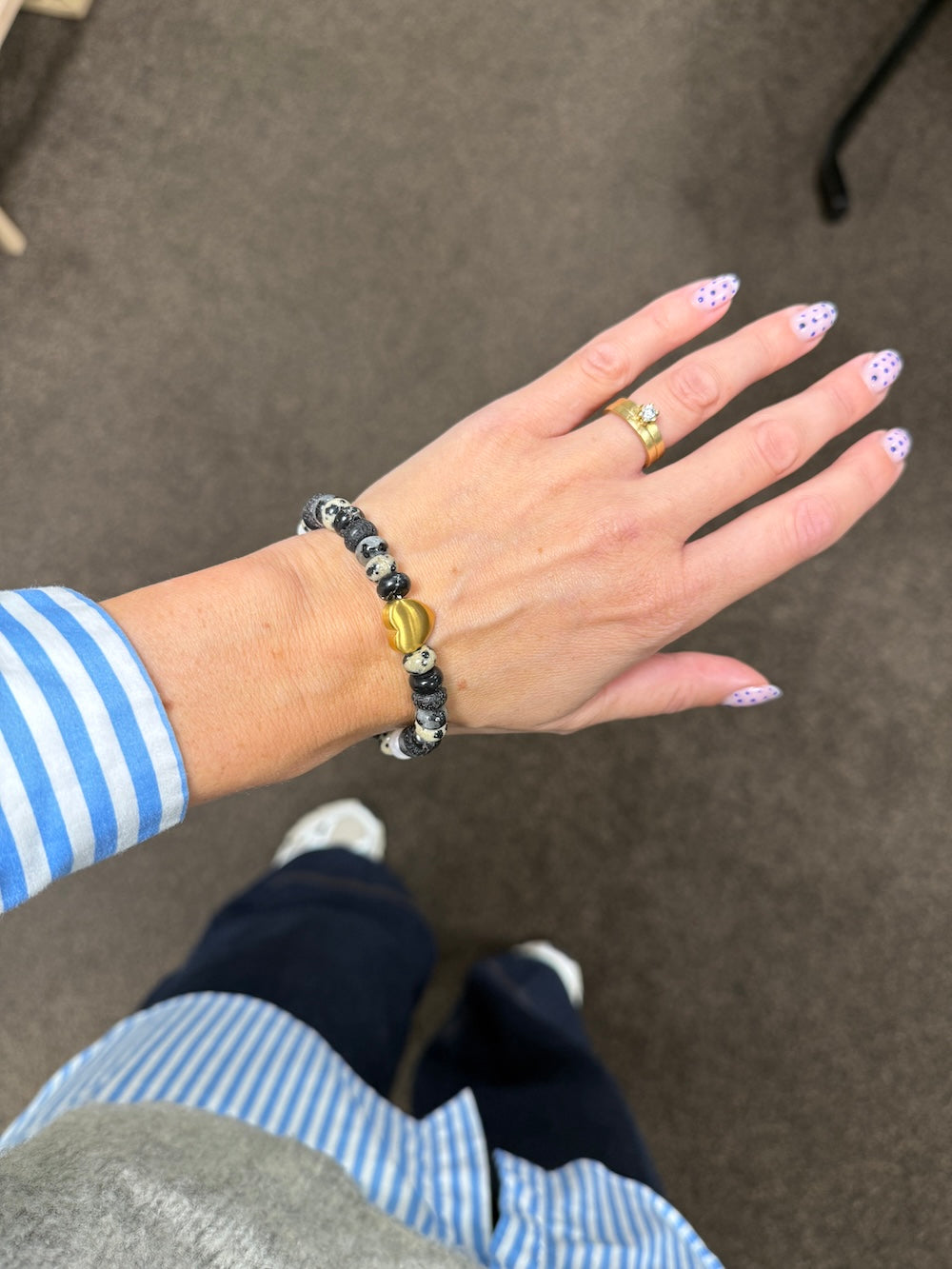 Love Chunky Gem Armband Guld