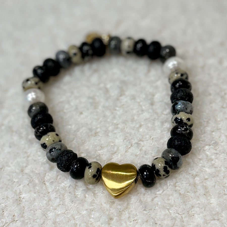 Love Chunky Gem Armband Guld