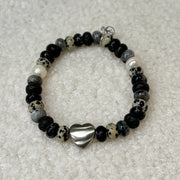 Love Chunky Gem Armband Silver