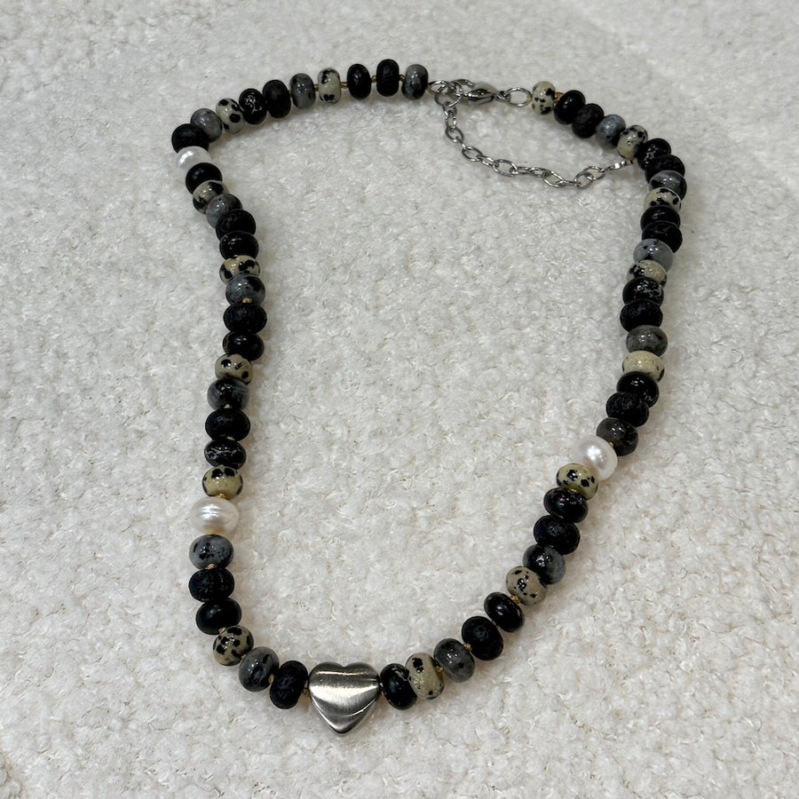 Love Chunky Gem Halsband Silver