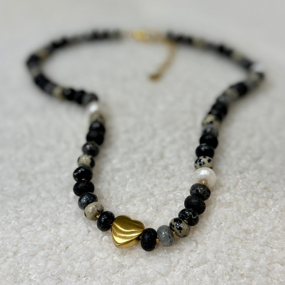 Love Chunky Gem Halsband Guld