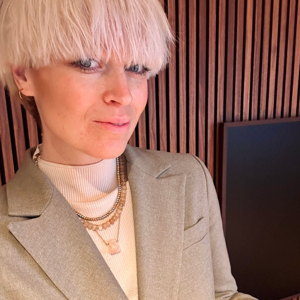 Chunky Gem Halsband Citrin