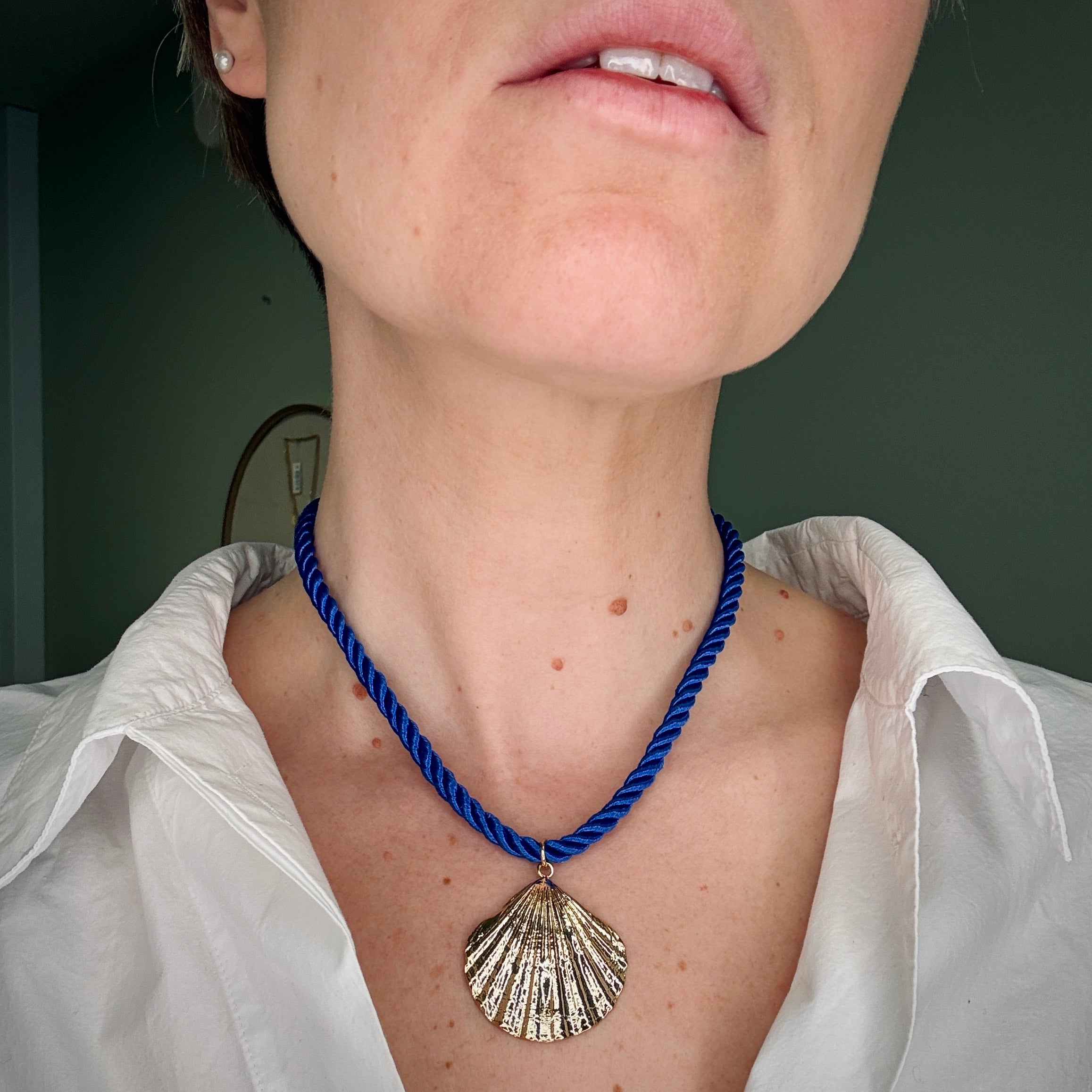 Shell Rope Halsband Guld