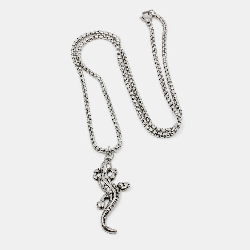 Lizard Halsband 60cm Stål Stål
