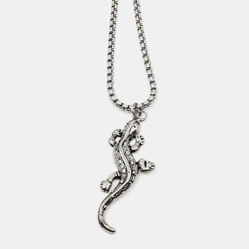 Lizard Halsband 60cm Stål Stål