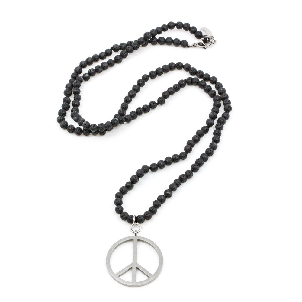 Peace Men Halsband Svart Svart