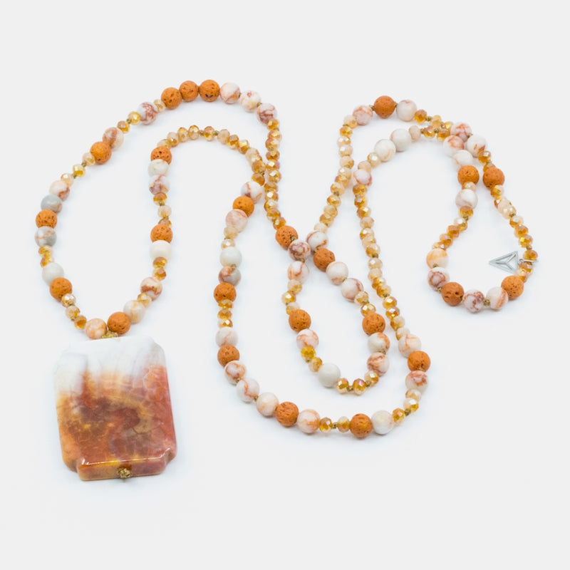 Agat Halsband Orange Y-YOGA Orange