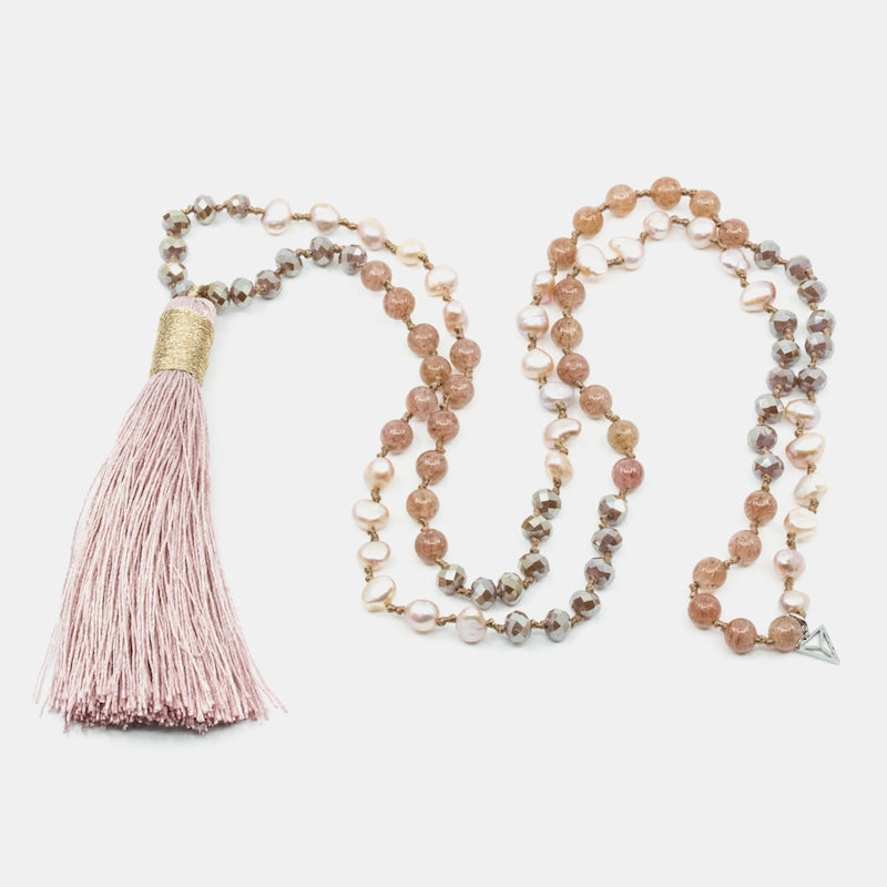 Tassel Halsband Rosa Y-YOGA Rosa