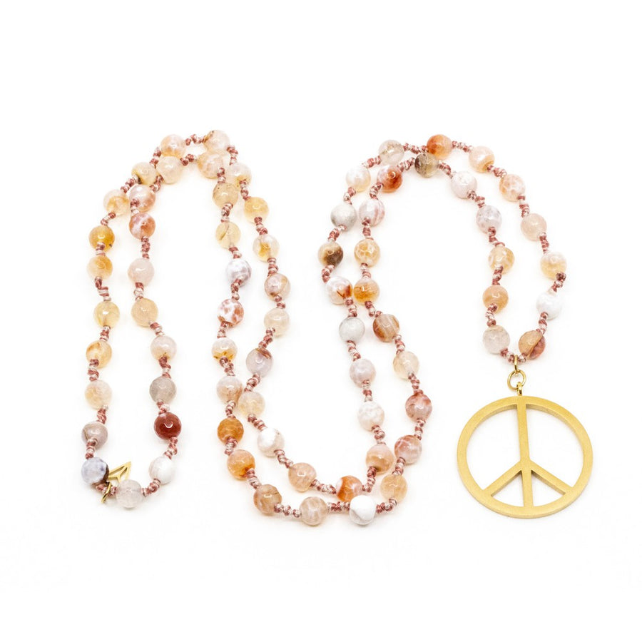 RE:used Peace Halsband Peach Persika/Guld