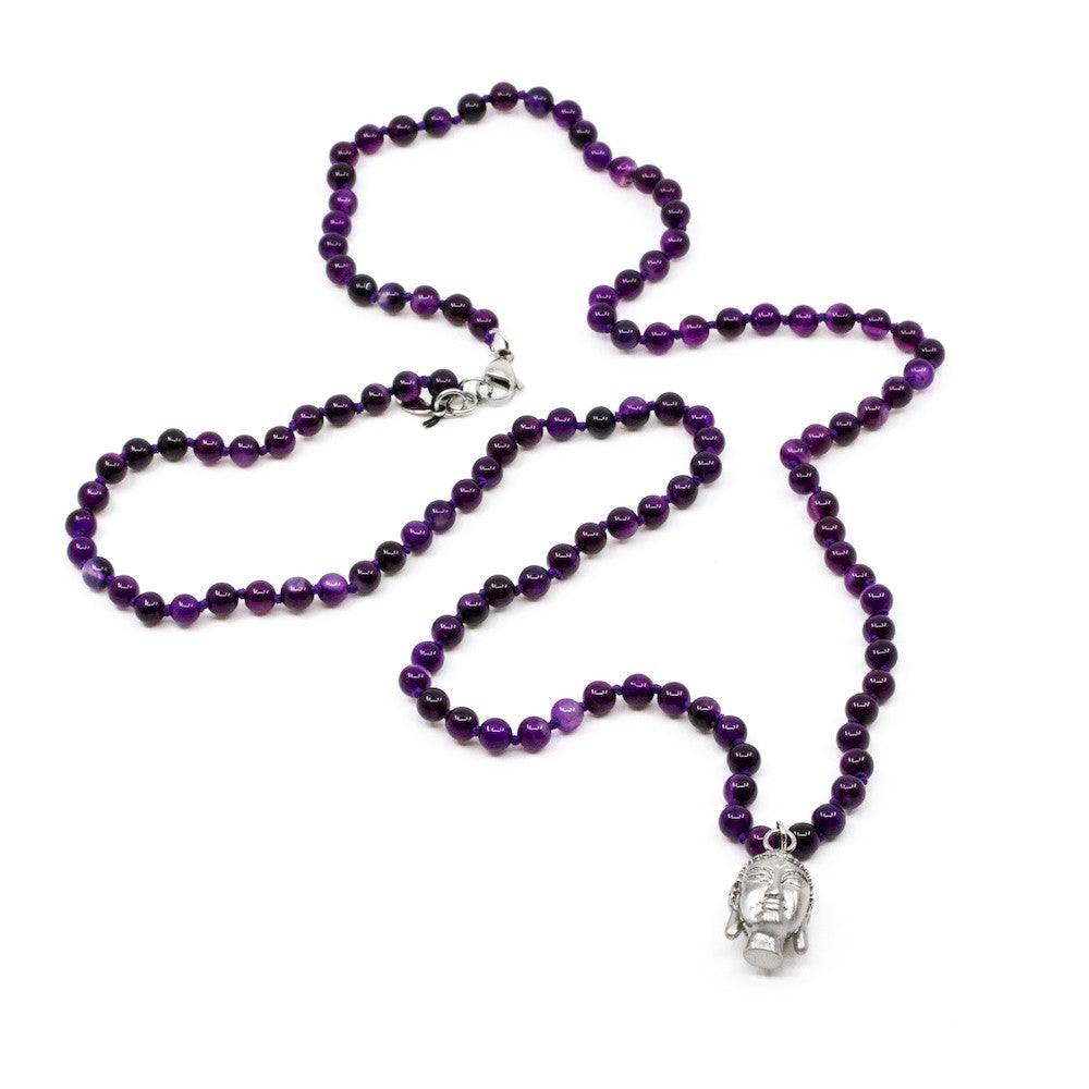 Buddha Halsband Lila Lila