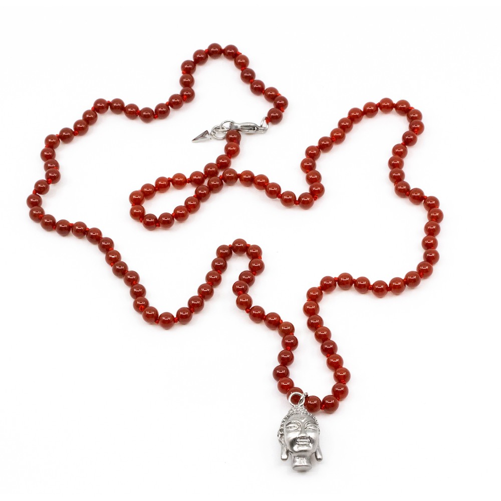 Buddha Halsband Röd Röd