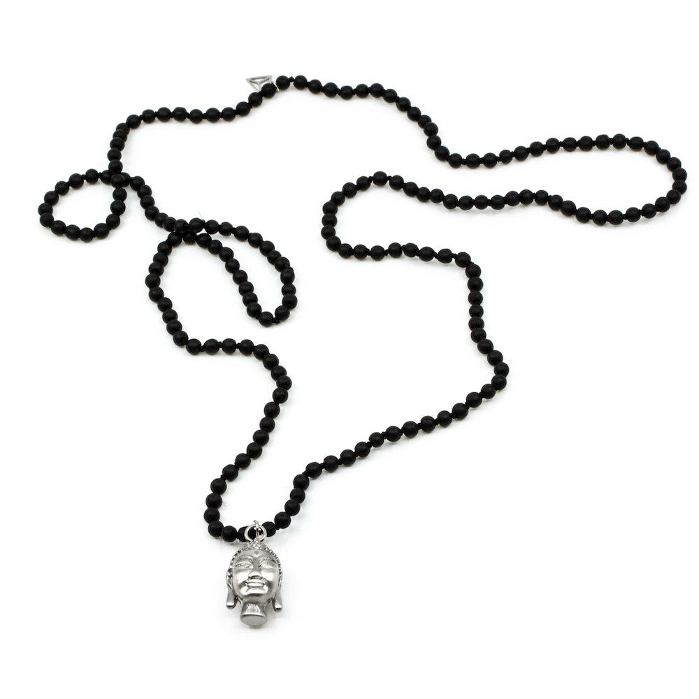 Buddha Halsband Agat Silver Silver
