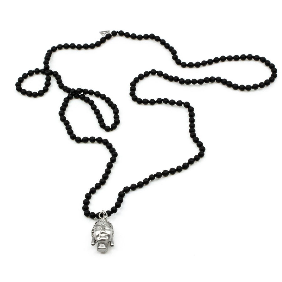 Buddha Halsband Agat Silver Silver