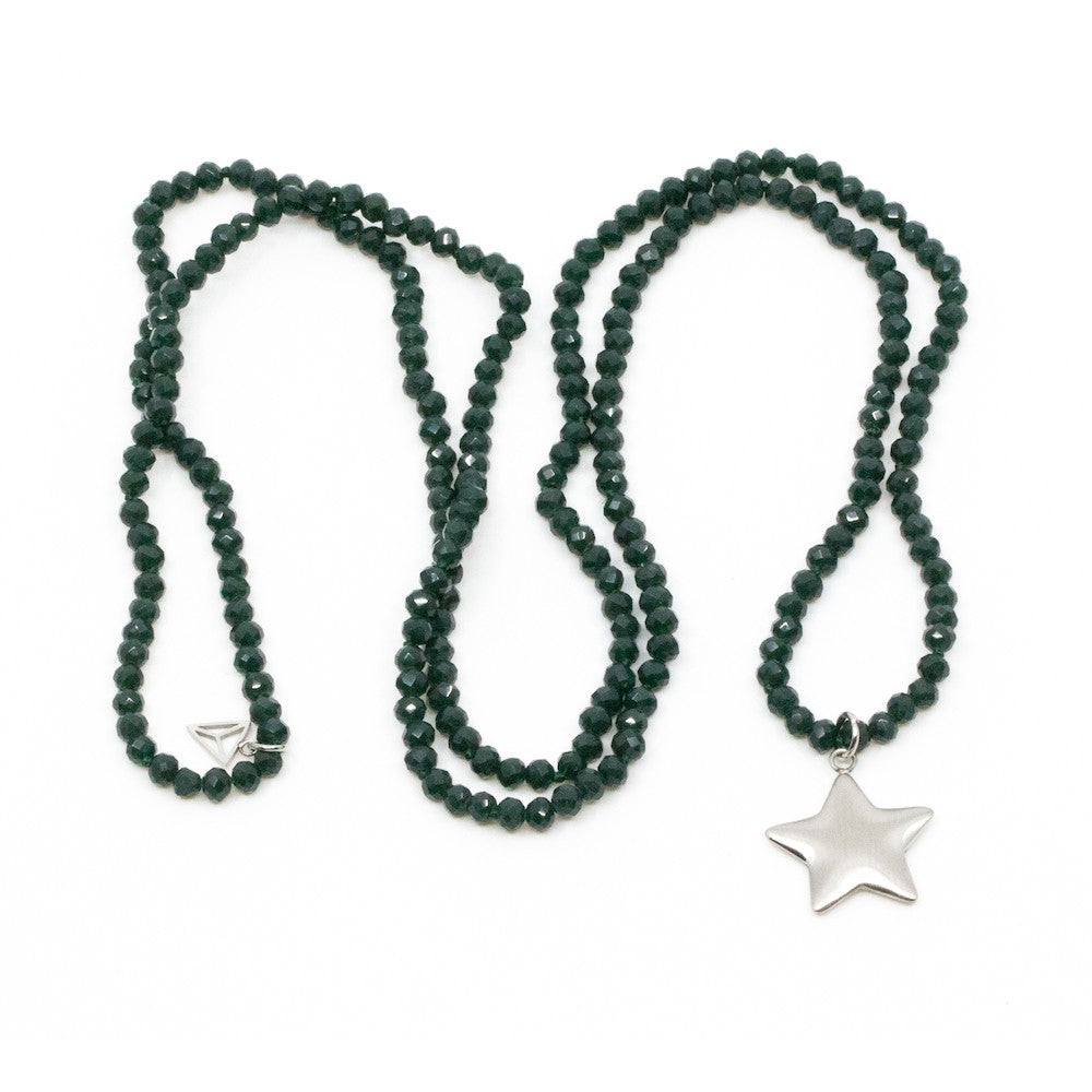 Silver Soft Star Halsband Grön Grön