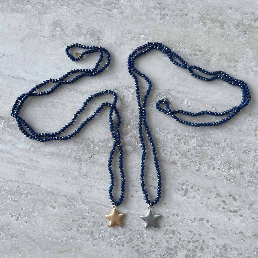Golden Soft Star Halsband Blå Blå