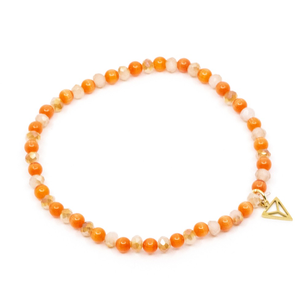 Single Beads Armband Orange Orange